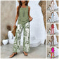 🔥 Muttertags-Rabattaktion 50% RABATT 🌺 Modische Zweiteilige Damen-Outfits mit bedrucktem ärmellosen Oberteil & Hose