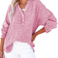 🔥This week's special price £13.99🔥Womens Casual Button V Neck Long Sleeve Shirts Oversized Solid Blouses Tops