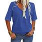 ✨ Angebot für kurze Zeit💥 Damen V-Ausschnitt T-Shirt in Einzelfarbe  [Im Angebot & Schneller Versand!]
