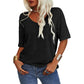 ✨ Angebot für kurze Zeit💥 Damen V-Ausschnitt T-Shirt in Einzelfarbe  [Im Angebot & Schneller Versand!]