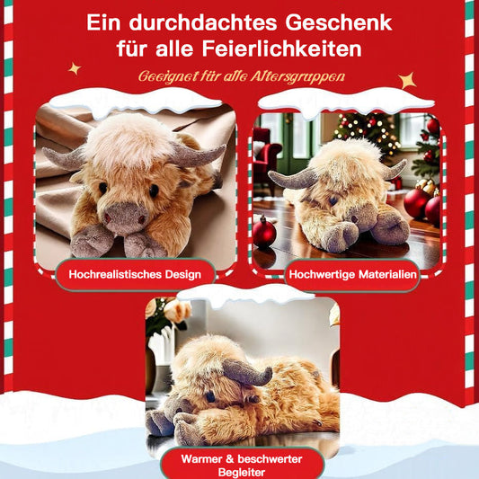 🎅Weihnachtsverkauf 49% Rabatt🎁Niedliches Zeichentrick-Highland-Kuh-Kuscheltier
