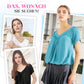 ✨Mehr kaufen, mehr sparen!🌸Lässiges Damen-Top mit plissiertem V-Ausschnitt und kurzen Ärmeln