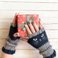 🎁Letzter Tag der Aktion: 49 % Rabatt auf gestrickte fingerlose Handschuhe🐱