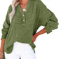 🔥This week's special price £13.99🔥Womens Casual Button V Neck Long Sleeve Shirts Oversized Solid Blouses Tops