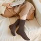 🍂 Damen-Halbwadensocken in Unifarben – Zeitlos & bequem