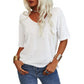 ✨ Angebot für kurze Zeit💥 Damen V-Ausschnitt T-Shirt in Einzelfarbe  [Im Angebot & Schneller Versand!]