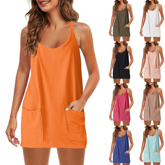 💥Zeitlich begrenztes Angebot 49 % RABATT🔥⚡🍧Weites Sommer-Minikleid