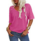 ✨ Angebot für kurze Zeit💥 Damen V-Ausschnitt T-Shirt in Einzelfarbe  [Im Angebot & Schneller Versand!]