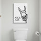 🧻Lustige Wanddekoration fürs Badezimmer - Esel-Bild mit der Aufschrift „Nice Ass“(Schöner Arsch)