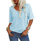 ✨ Angebot für kurze Zeit💥 Damen V-Ausschnitt T-Shirt in Einzelfarbe  [Im Angebot & Schneller Versand!]