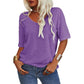 ✨ Angebot für kurze Zeit💥 Damen V-Ausschnitt T-Shirt in Einzelfarbe  [Im Angebot & Schneller Versand!]