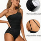 💖Zwei kaufen, kostenloser Versand💷Einstückiger asymmetrischer Damen-Badeanzug