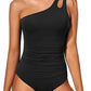 🌸🌼Frühjahrsaktion 49% RABATT🧚Einstückiger asymmetrischer Damen-Badeanzug