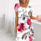 🔥50 % Rabatt🌺Kaskadenkleid mit Blumenmuster und mehreren Pflanzen