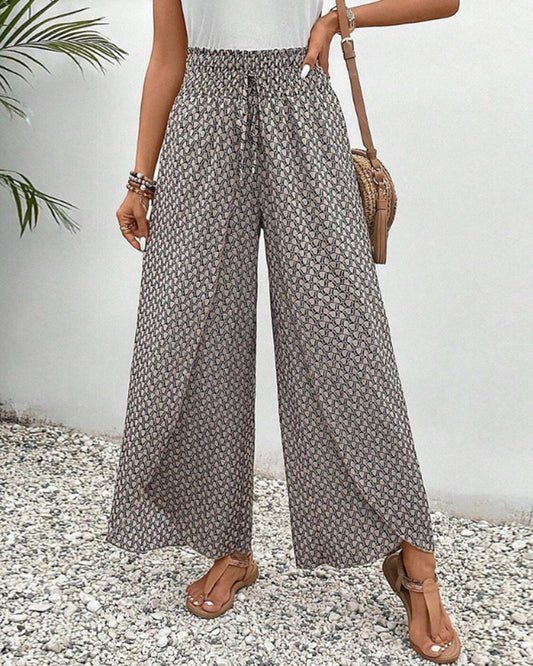 🔥 Muttertagsaktion: 50% RABATT 🌺WEITE HOSE MIT GEOMETRISCHEM PRINT