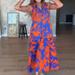 🌸Ärmelloses modisches Maxikleid mit Print für Damen