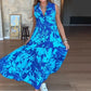 🌸Ärmelloses modisches Maxikleid mit Print für Damen