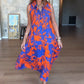 🌸Ärmelloses modisches Maxikleid mit Print für Damen